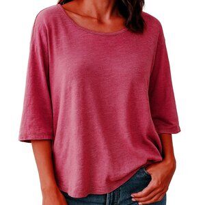 J.Jill Linen Top Relaxed Fit Sherbert Pink XL